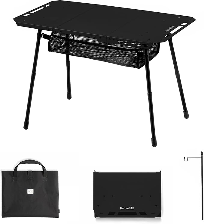 Tavolo Da Campeggio Pieghevole Naturehike A 3 Livelli - Tavolo Tattico Robusto Per Picnic, Casa Ed Esterno