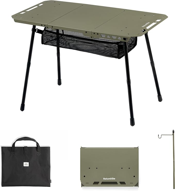 leichter campingtisch Naturehike Tactical Verstellbarer Campingtisch, leichter Klapptisch fü