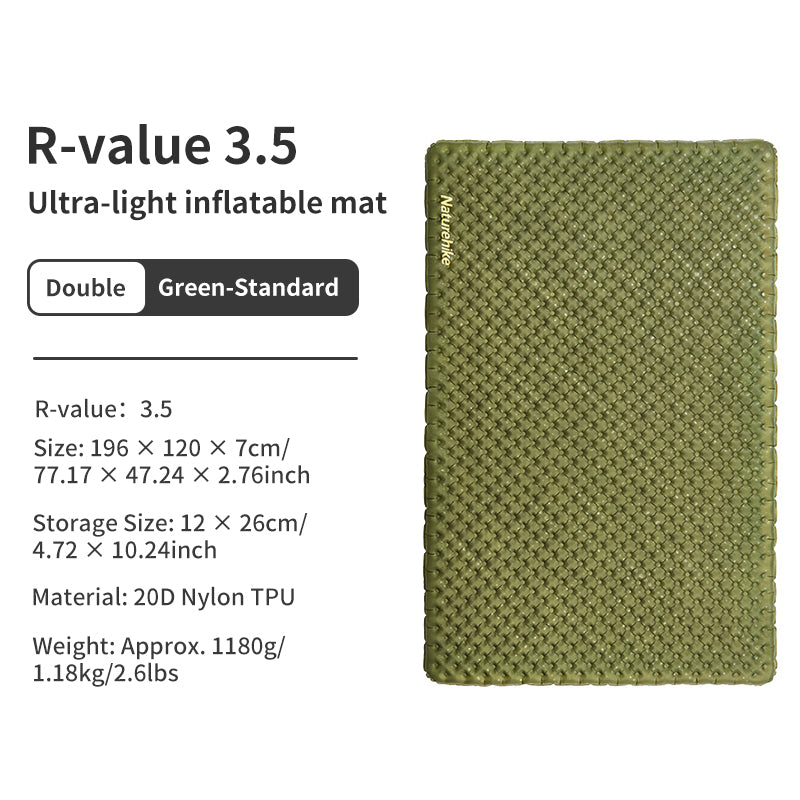 TuYe™ R3.5 Ultralight Inflatable Pad | Naturehike