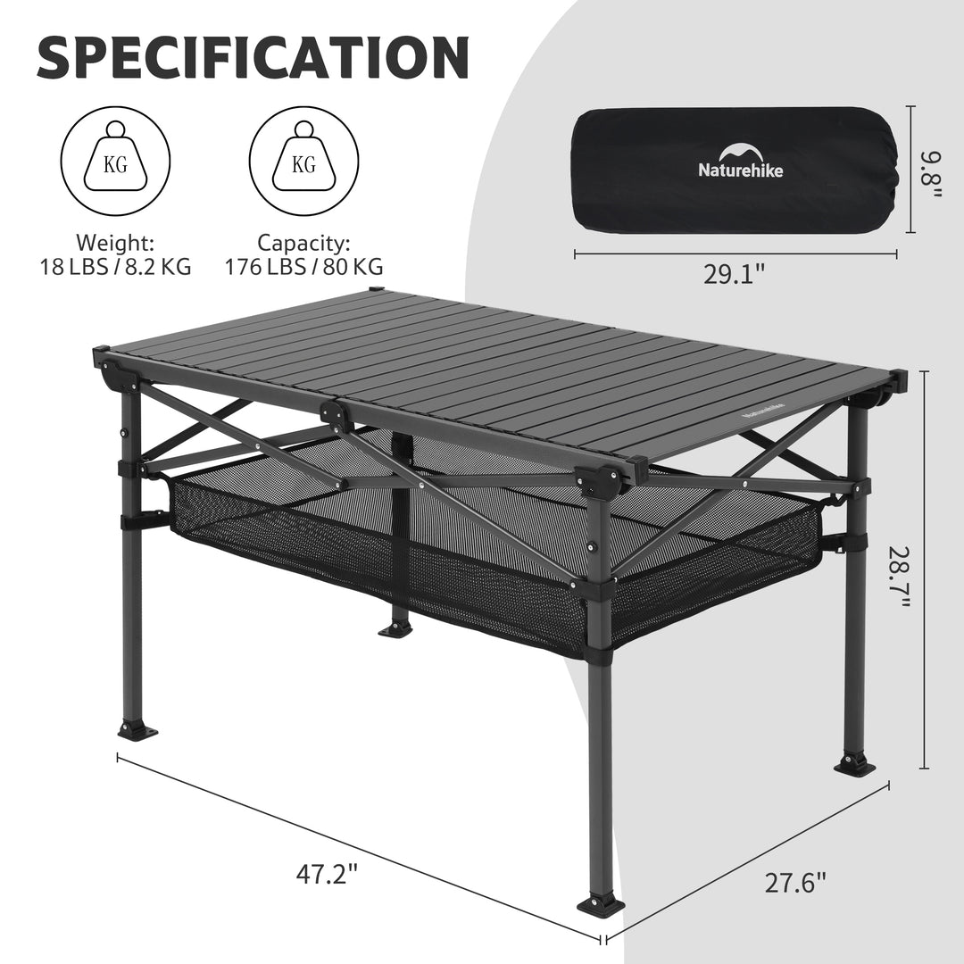 StarCore™ H01 Tragbarer Klapp-Campingtisch – Naturehike