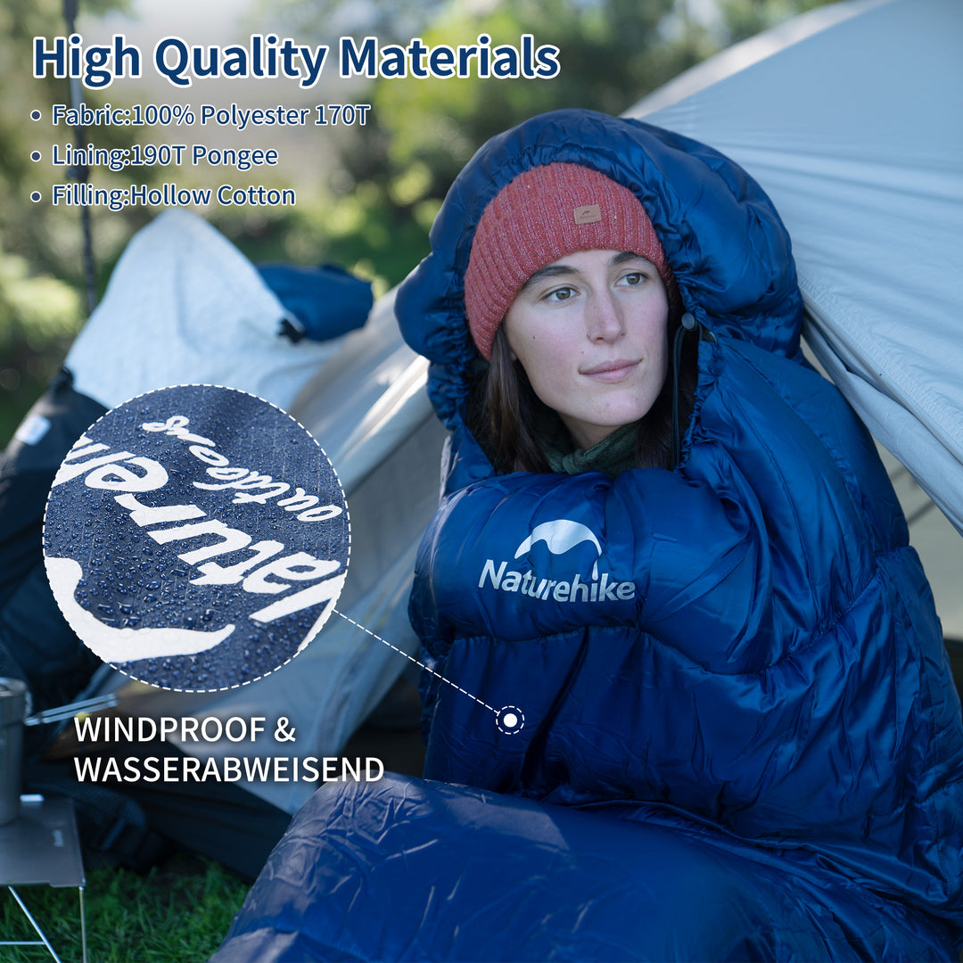 mumien schlafsack innenfutter baumwolle Naturehike MJ Mumienschlafsack aus hohler Baumwolle