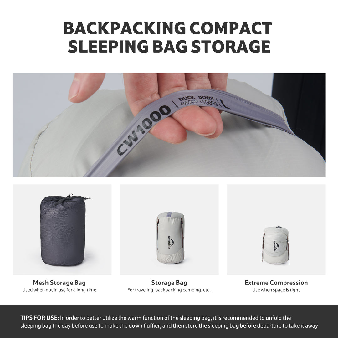 CW™1000 sac de couchage ultraléger en duvet 12 °F / -11.1 °C
