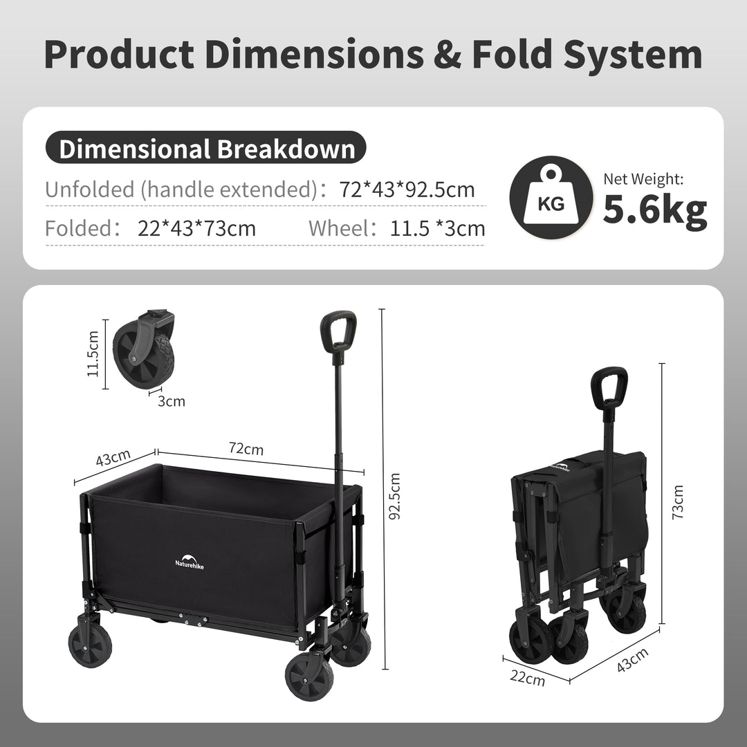 Lightweight Folding Camping Wagon Upgraded