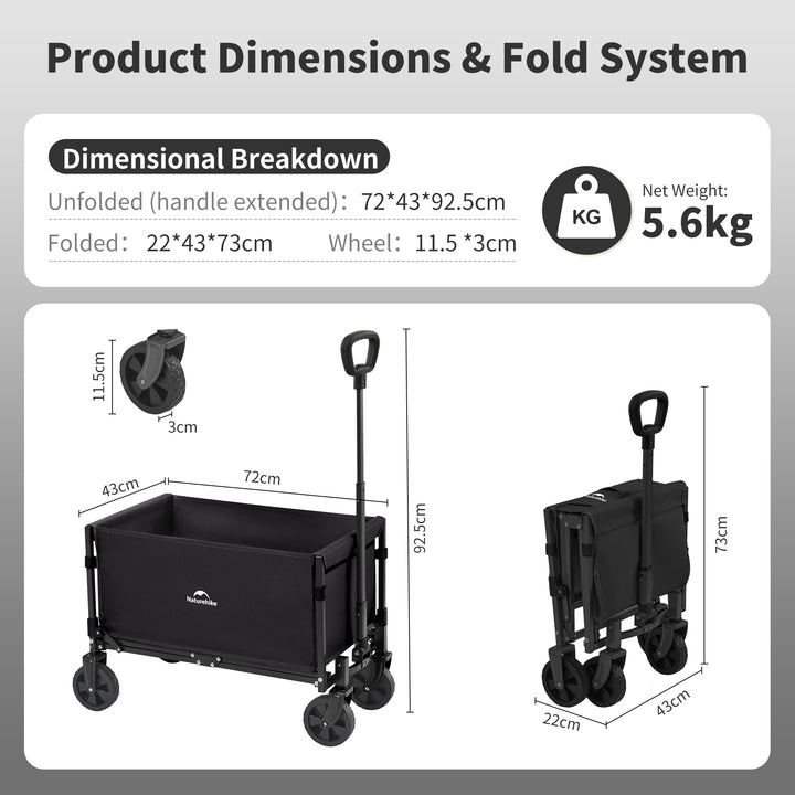 Lightweight Folding Camping Wagon Upgraded