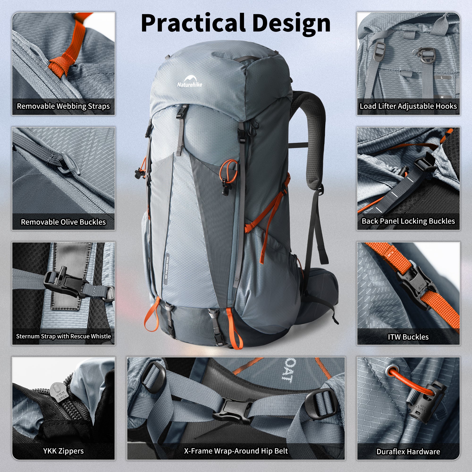 Seek Wind™ Pro Hiking Backpack - Naturehike
