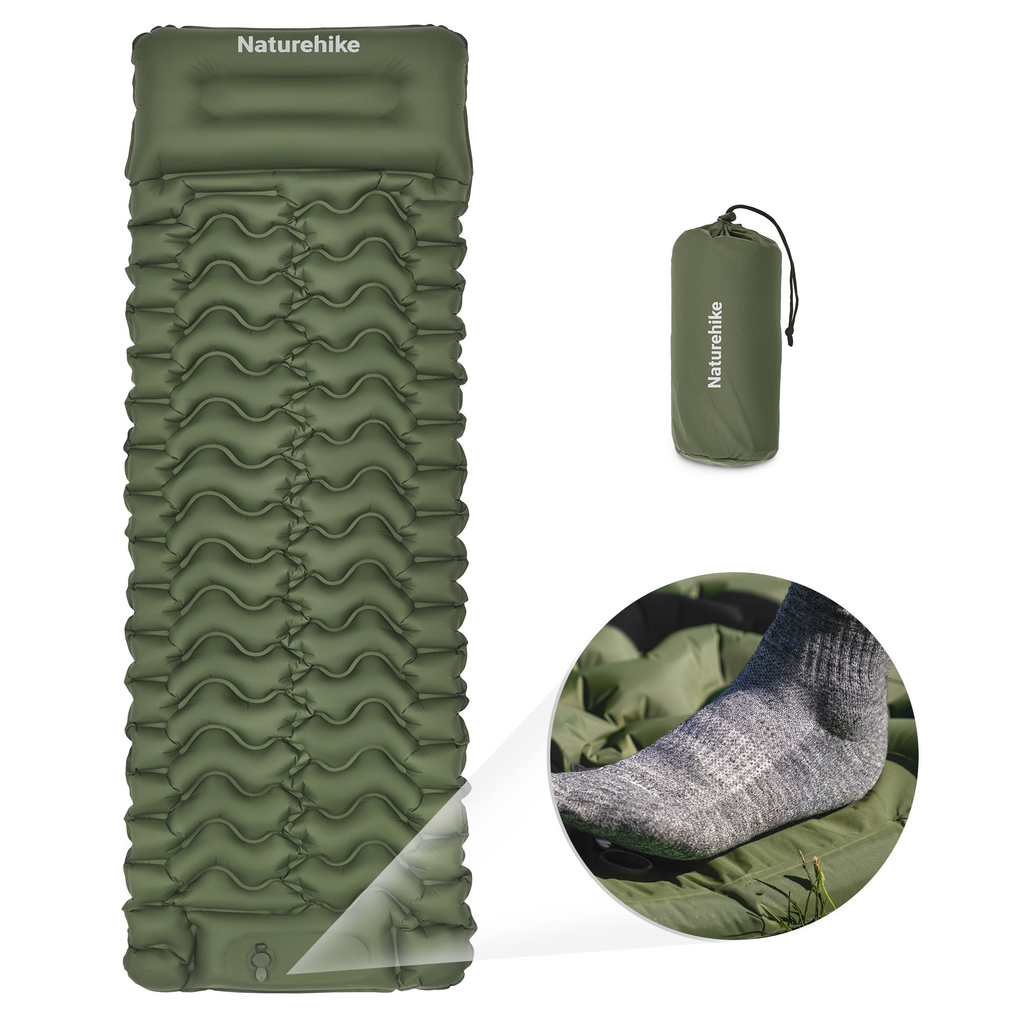 アウトドア寝具 Naturehike ULTRA LIGHT INFLATABLE PAD FC01™ Ultralight Inflatable Pad | Naturehike
