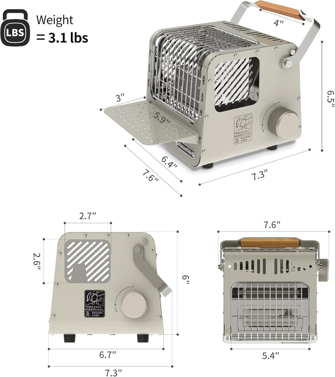 Naturehike Mini Gas Heater 2026 Grey