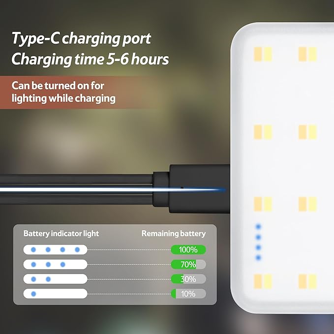 Naturehike 650LM Camping Lamp Rechargeable 6000mAh