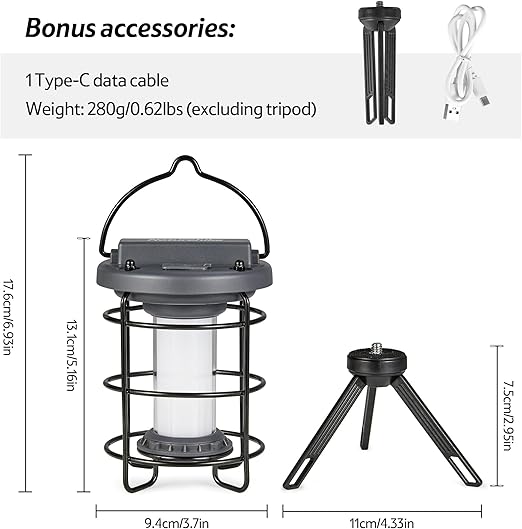 Naturehike Rechargeable Camping Light Portable Lantern with Hook