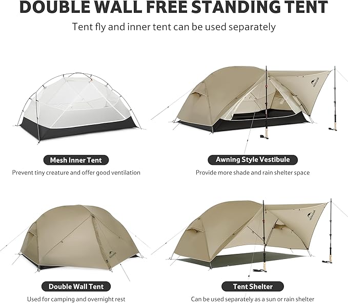 Mongar™ UL 2-Person Ultralight Backpacking Tent | Naturehike