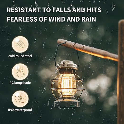 Naturehike Camping Lamp 3000mAh Rechargeable IPX4 Waterproof Dimmable LED Lantern