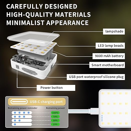 Naturehike 1100LM Camping Light 11000mAh Rechargeable 180H Runtime