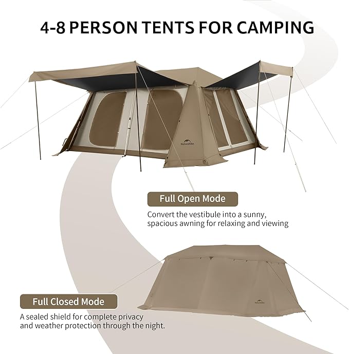 closed tents Village™ 13 PRO 8-Person Camping Tent