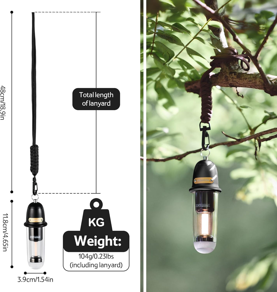 Lampada da campeggio portatile ricaricabile Naturehike, luce da tenda impermeabile IPX4