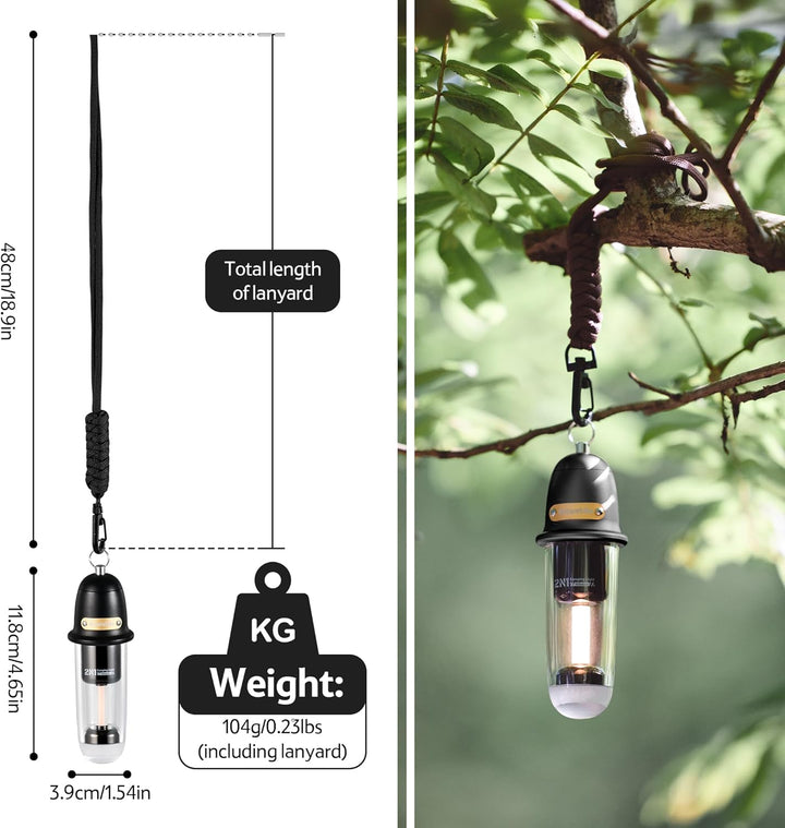 Lampada da campeggio portatile ricaricabile Naturehike, luce da tenda impermeabile IPX4