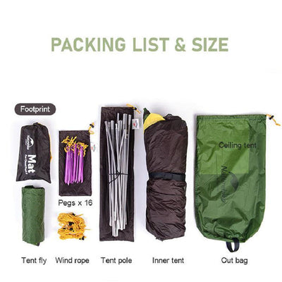 An image of a Cloud-Peak 2 People 4-Season Camping Tent Green【C-type】 US by Naturehike official store