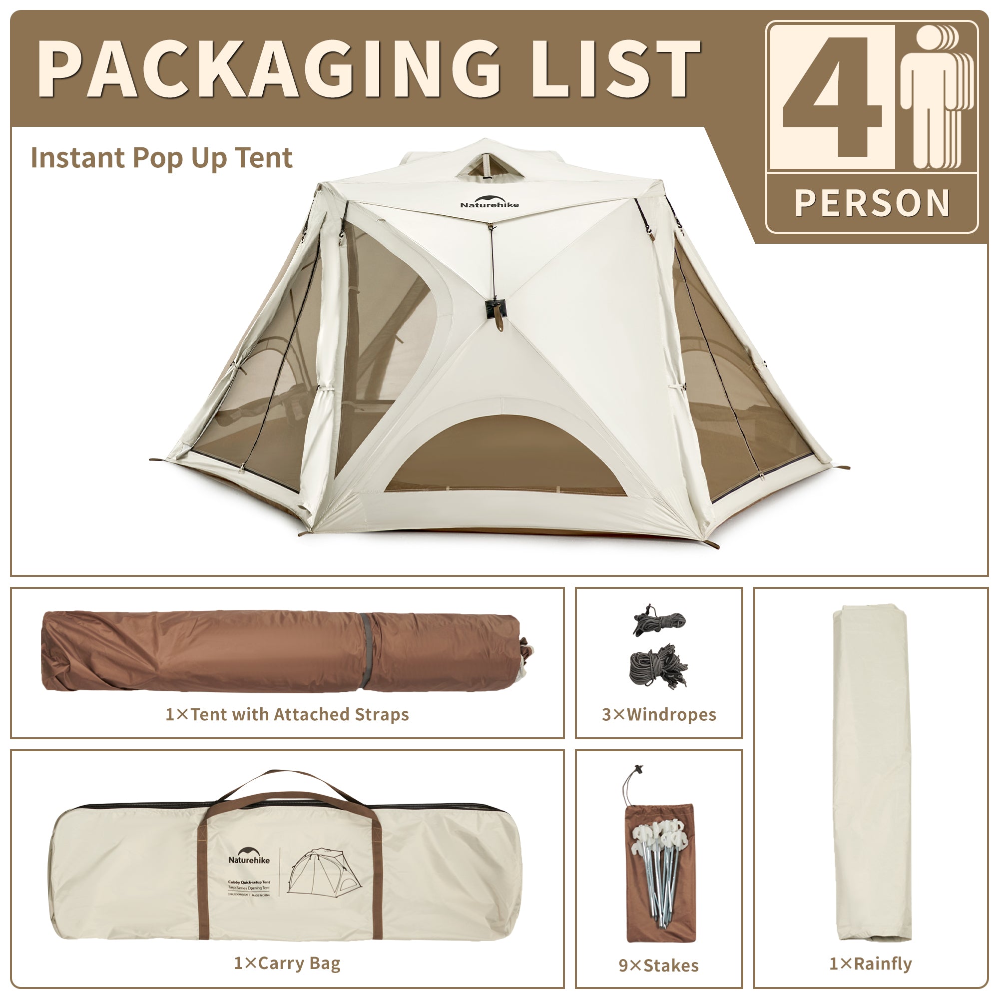 Cubby™ Instant Pop-up Camping Tent | Naturehike