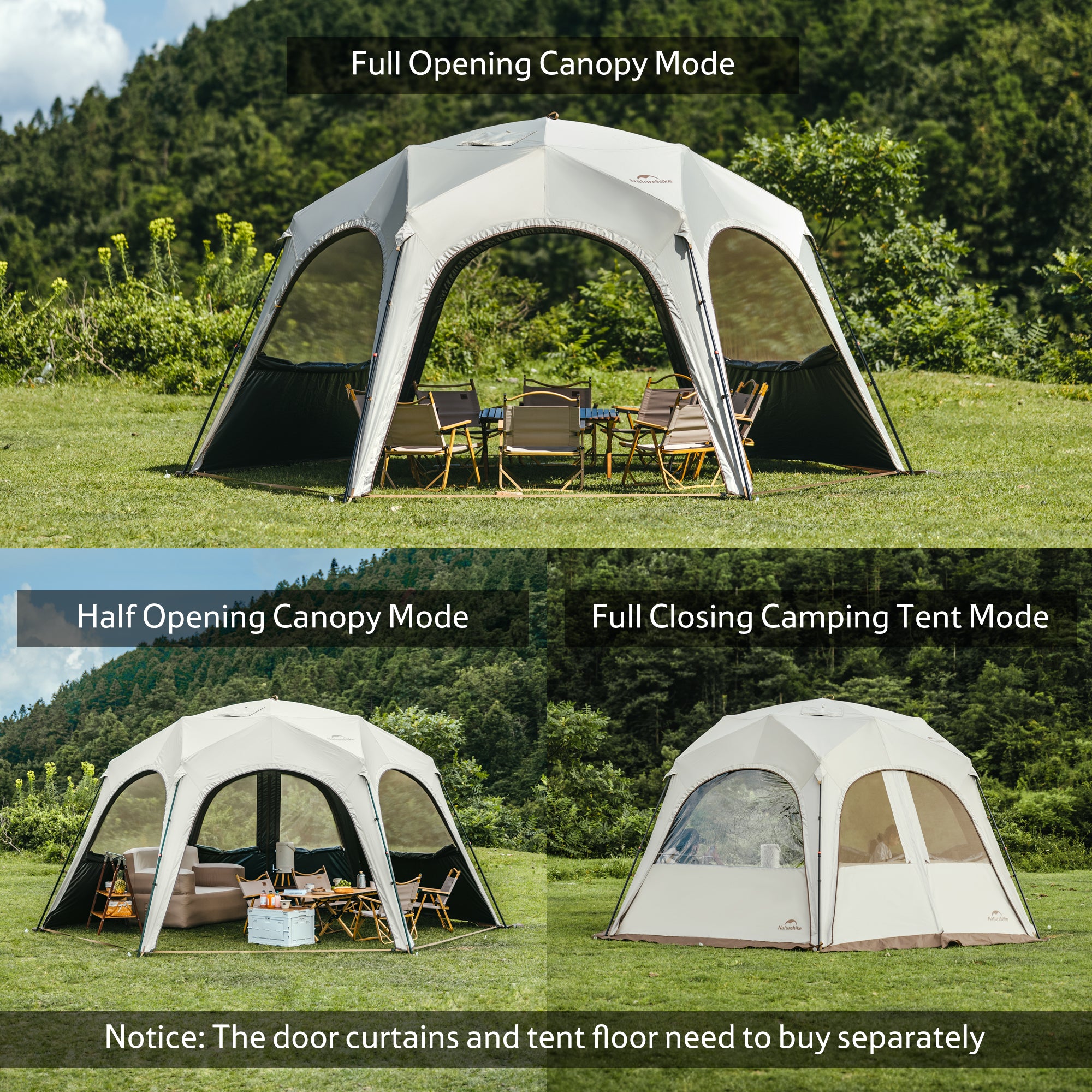 Cloud Boundar™ 6-sided Pop-Up Canopy Tent | Naturehike