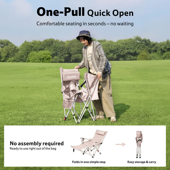SeaStar™ High-Back Camping Chair with Footrest