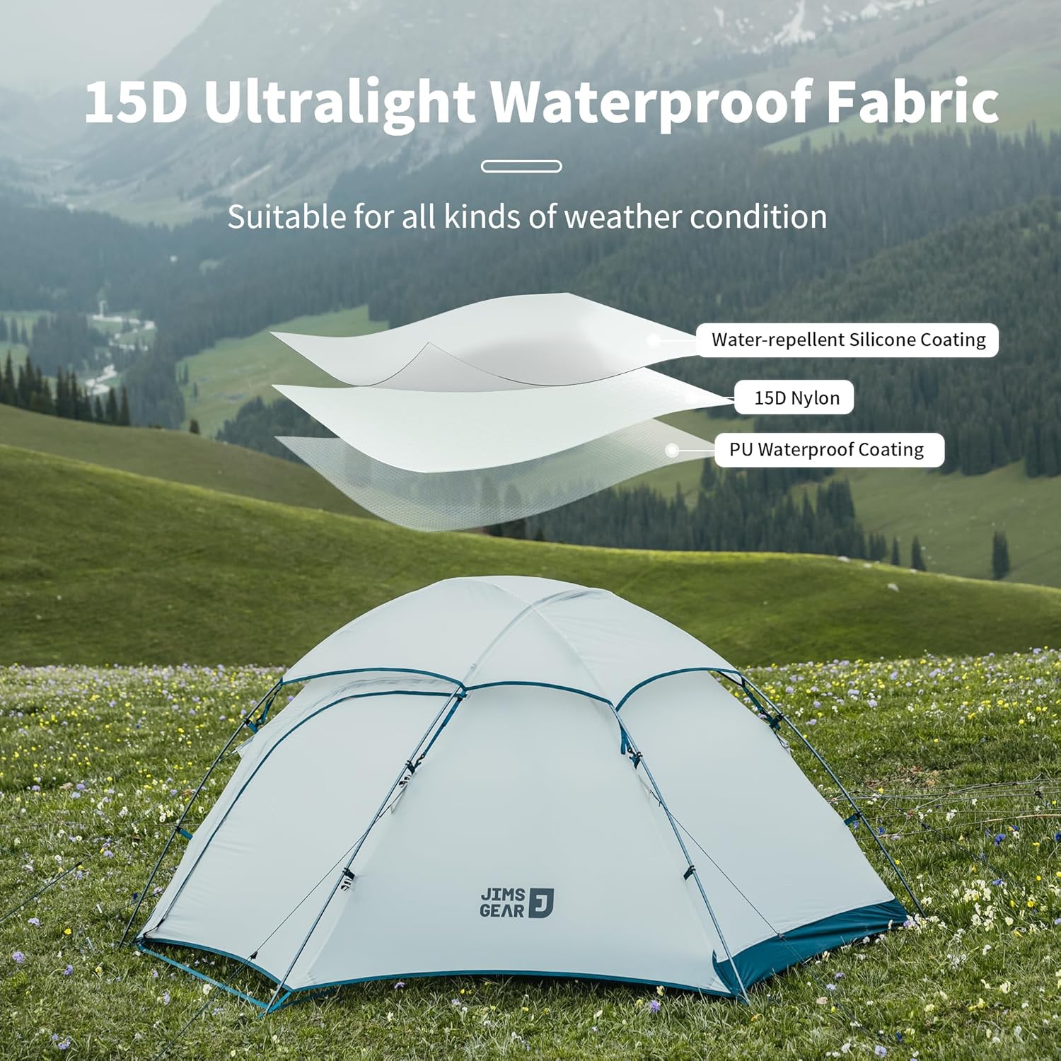 JIMS™ 1-Person Ultralight 4-Season Tent – Naturehike