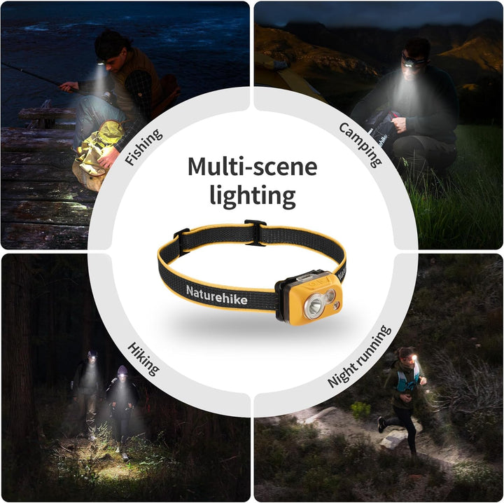 Naturehike LED-Stirnlampe 200LM IP65 wiederaufladbar