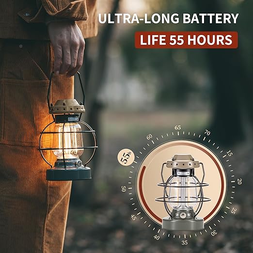 Naturehike Camping Lamp 3000mAh Rechargeable IPX4 Waterproof Dimmable LED Lantern