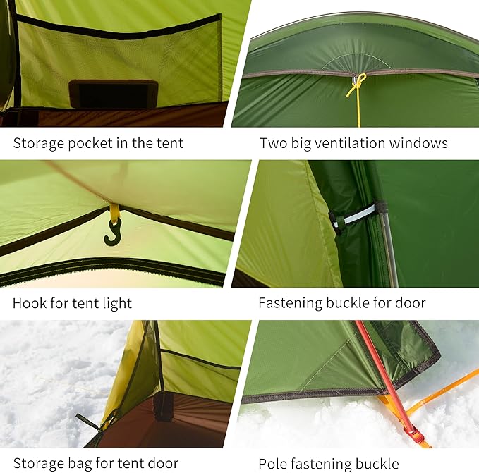 Opalus™ 2-Person 4-Season Tunnel Backpacking Tent