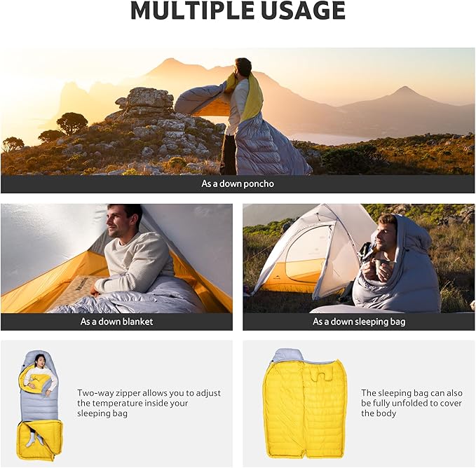 high peak leichtgewicht-schlafsack kolibri 700 CW™700 Ultraleichter Daunenschlafsack 29°F / -1,7°C – Naturehike