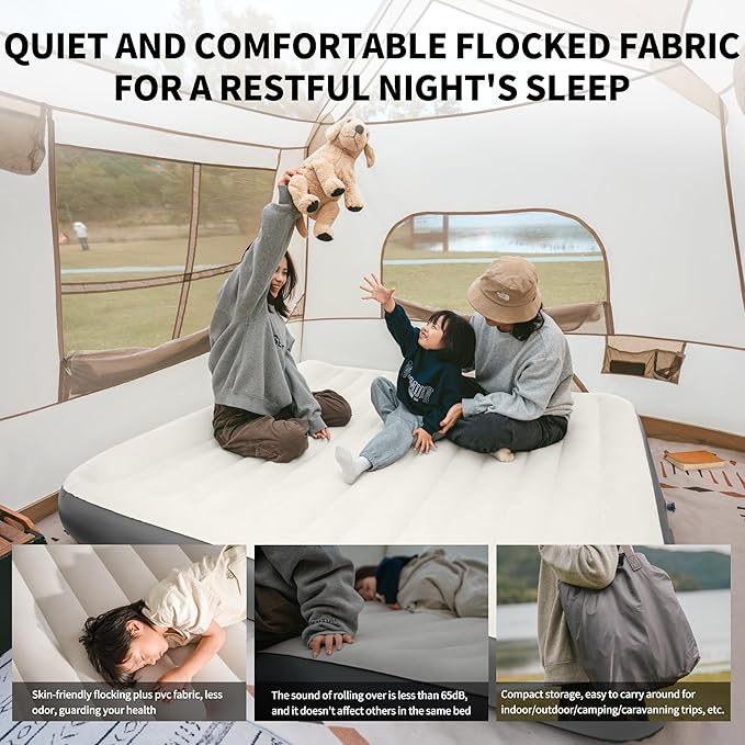 Materasso ad aria Naturehike Morning View con pompa integrata per letto da campeggio