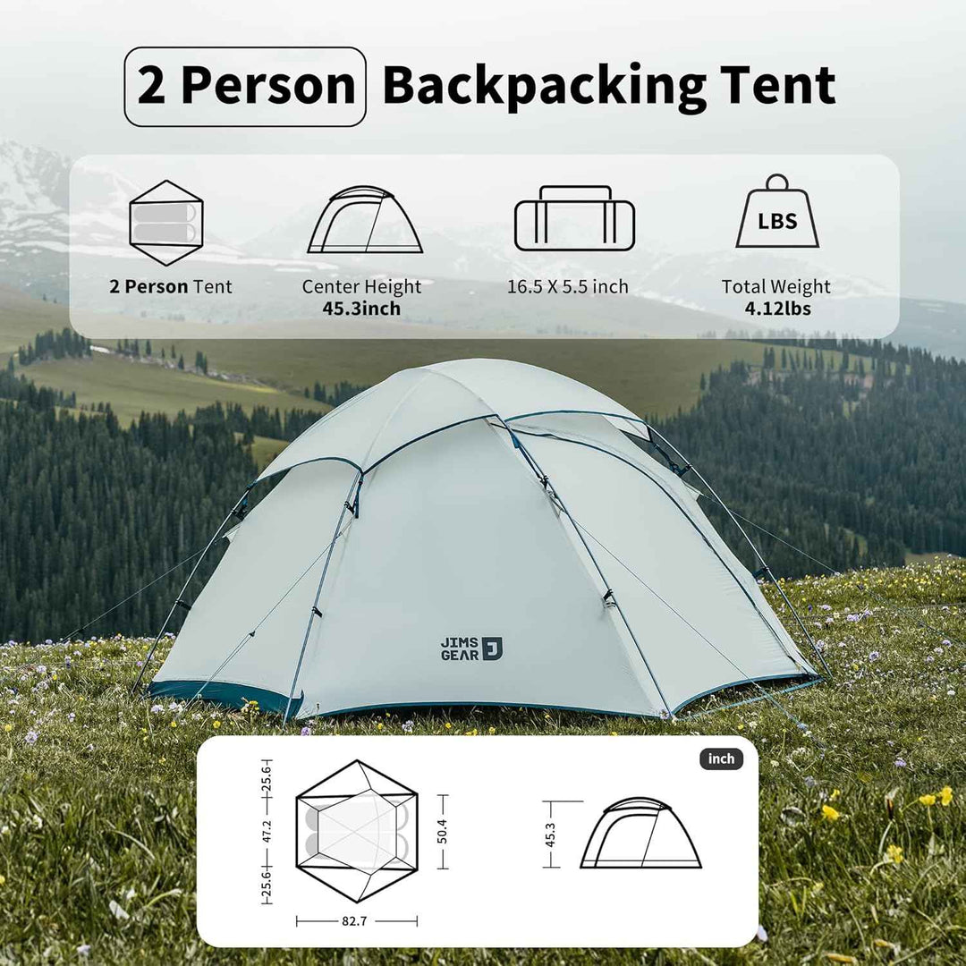 JIMS™ 2-Person Ultralight 4-Season Tent