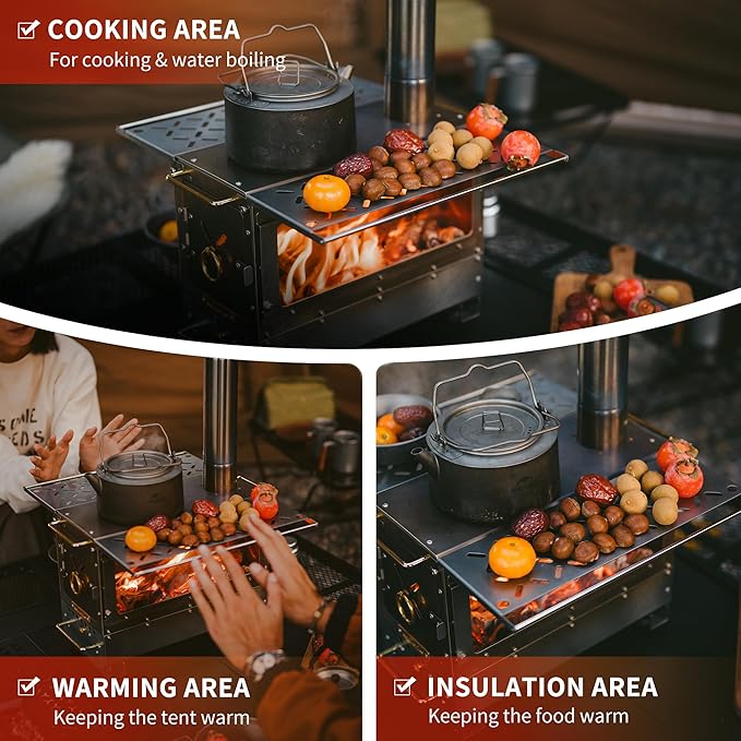 Icefield™ Tabletop Wood-Burning Stove with Chimney – Naturehike