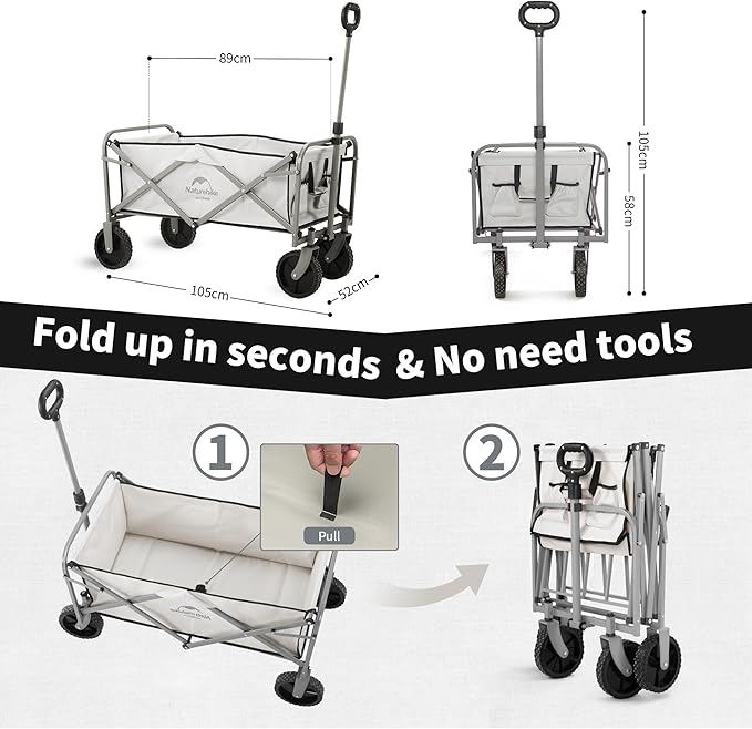 tent trolley Naturehike Folding Camping Cart 100L Capacity