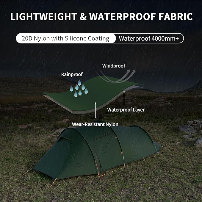 Opalus™ 2-Person 4-Season Tunnel Backpacking Tent