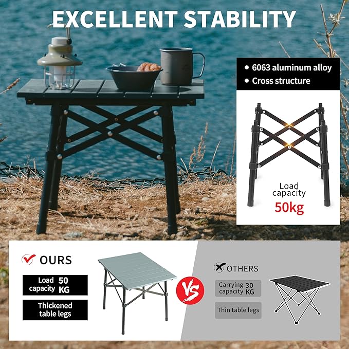 PeakLite™ Y01 Portable Folding Camping Table – Naturehike