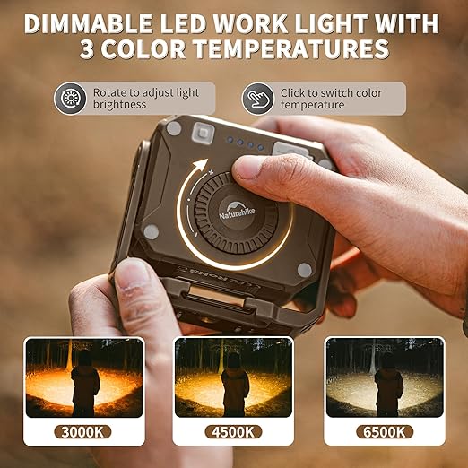 Naturehike LED Work Light 1200 Lumen Rechargeable Waterproof