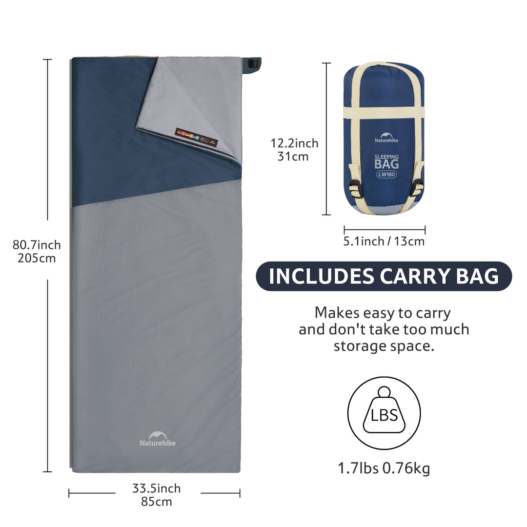 schlafsack für neuseeland LW180™ Synthetik-Schlafsack 59°F / 15°C – Naturehike