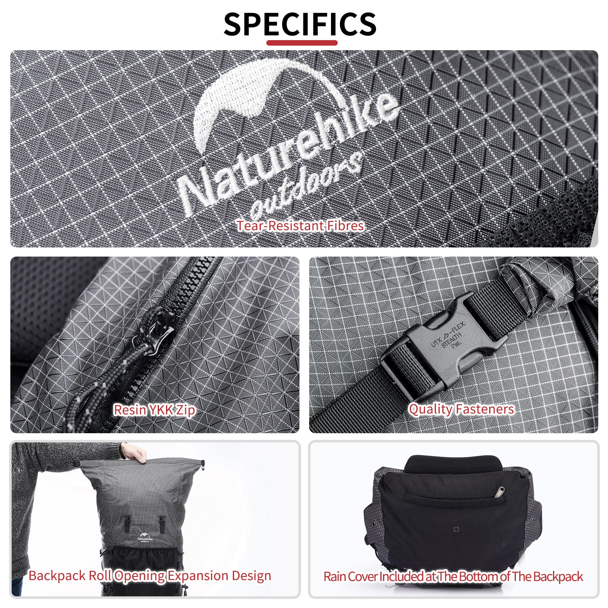 Rock 60+5L Hiking Backpack – Naturehike