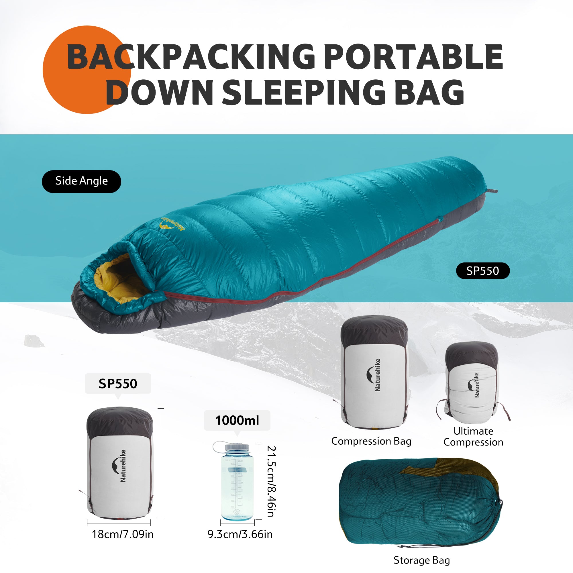 Snowbird™ SP550 Down Mummy Sleeping Bag 29.3°F / -1.5°C – Naturehike