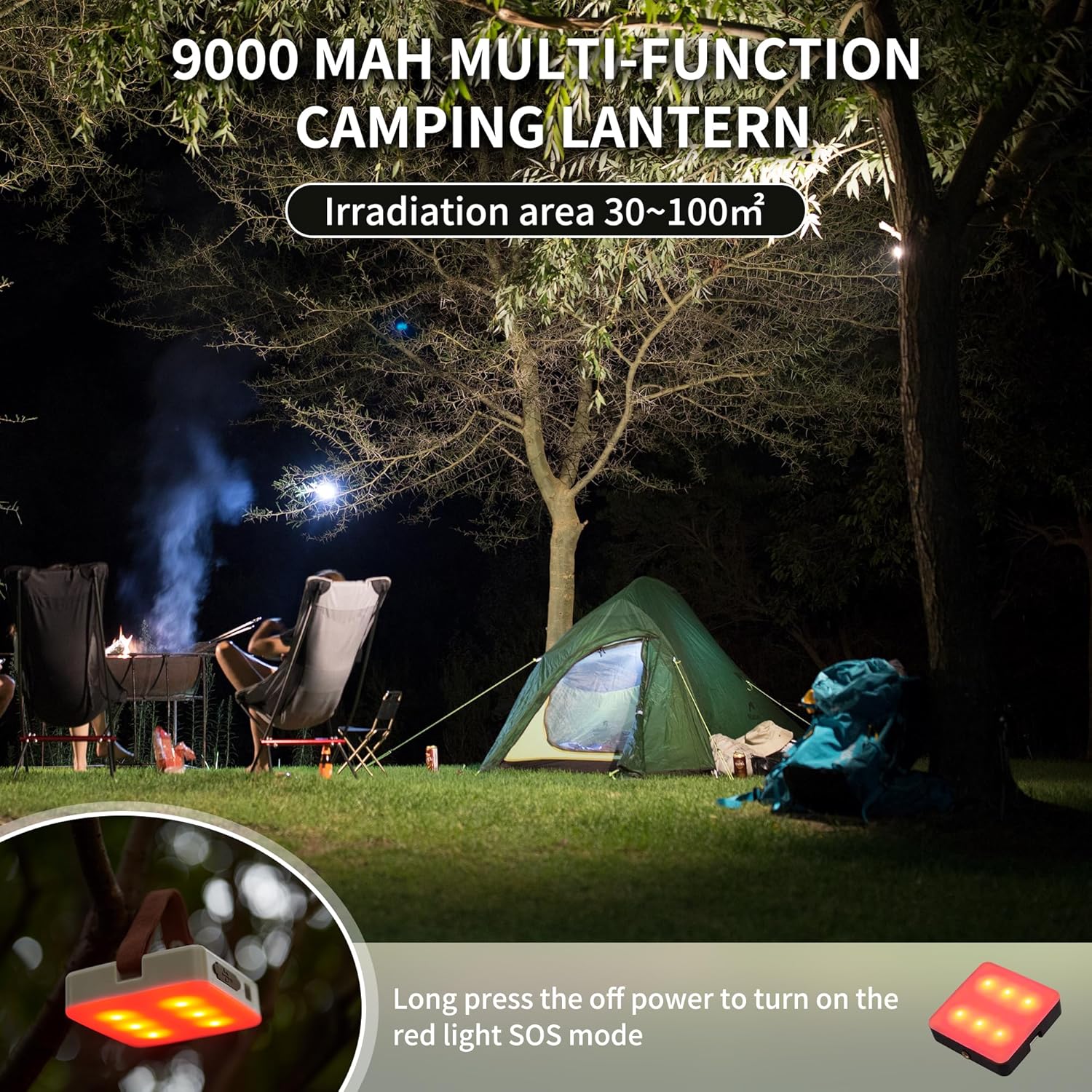 Naturehike 1100LM Camping Light 11000mAh Rechargeable 180H Runtime