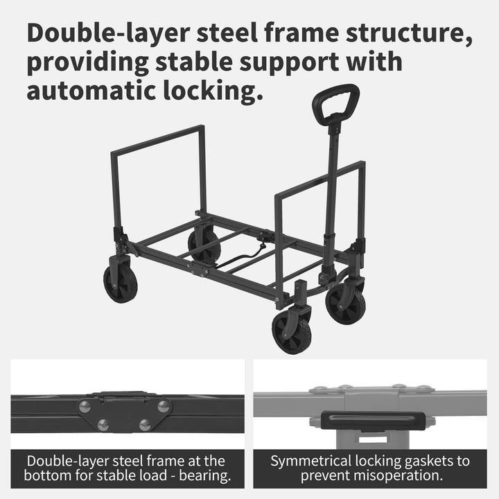 Lightweight Folding Camping Wagon Upgraded