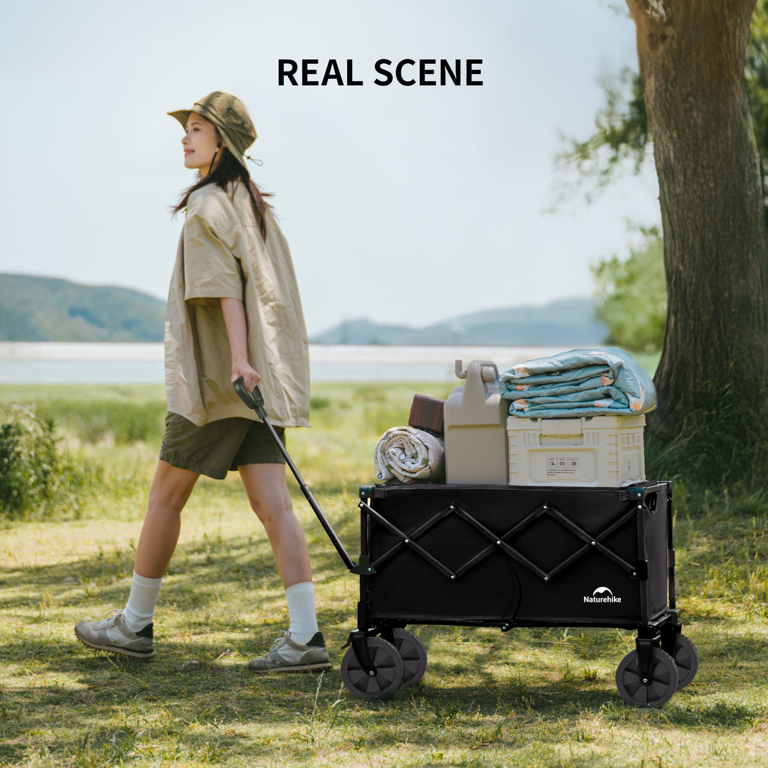 Lightweight Folding Camping Wagon Black / 110L (Brown)