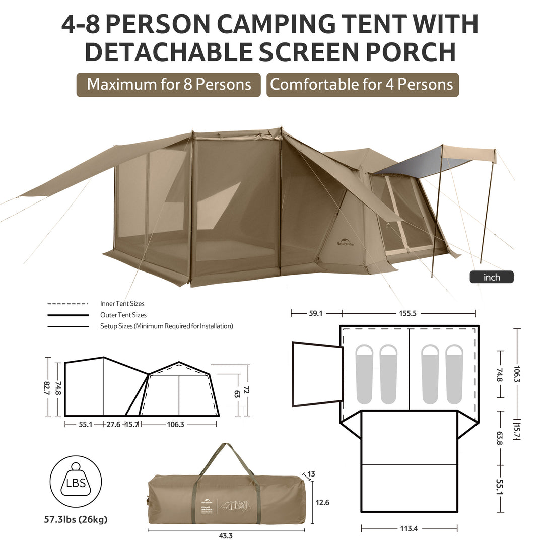 Tenda istantanea da campeggio Village™ 13 Flagship PRO per 8 persone