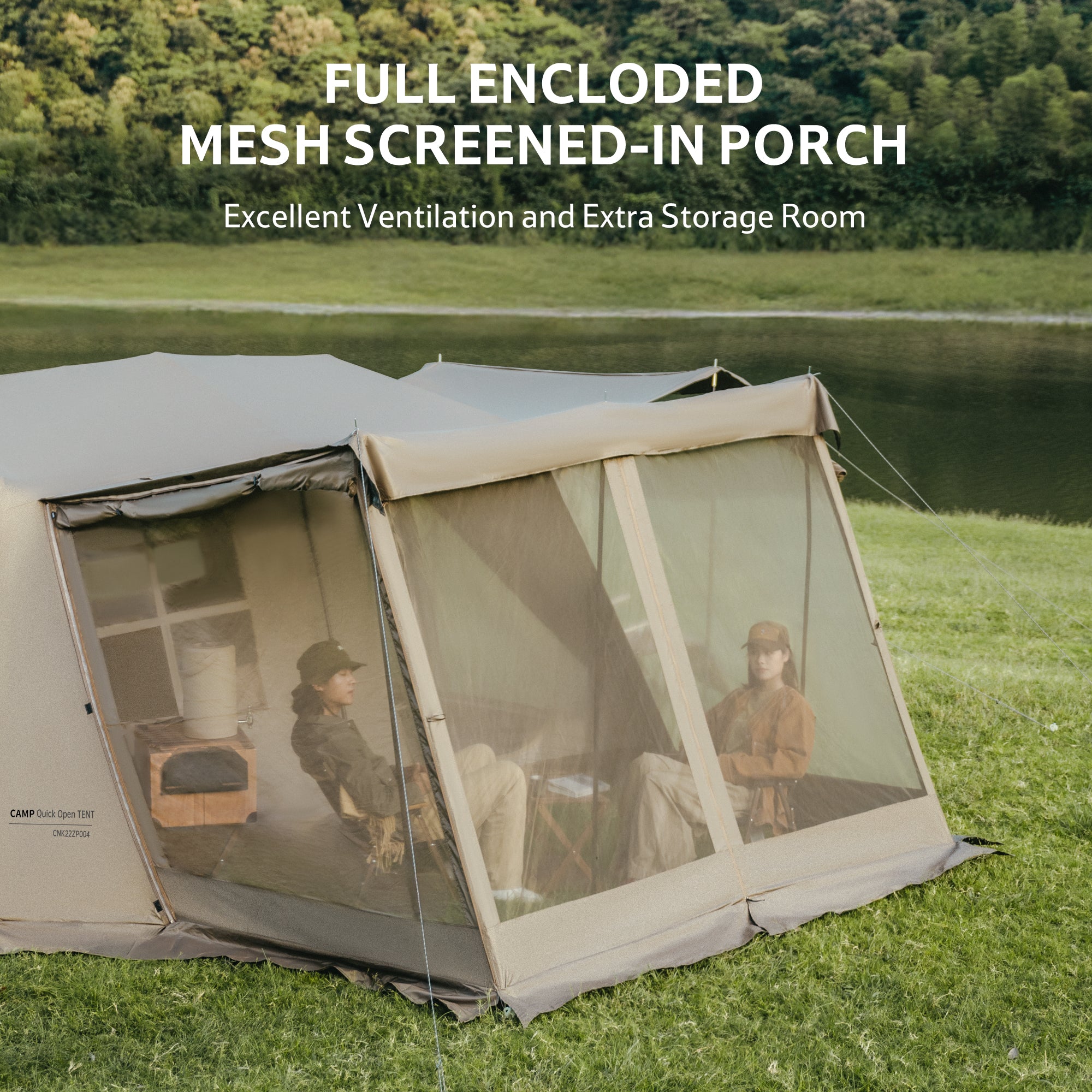 Village 13 8-Person Automatic Cabin Tent – TIBLACK Premium