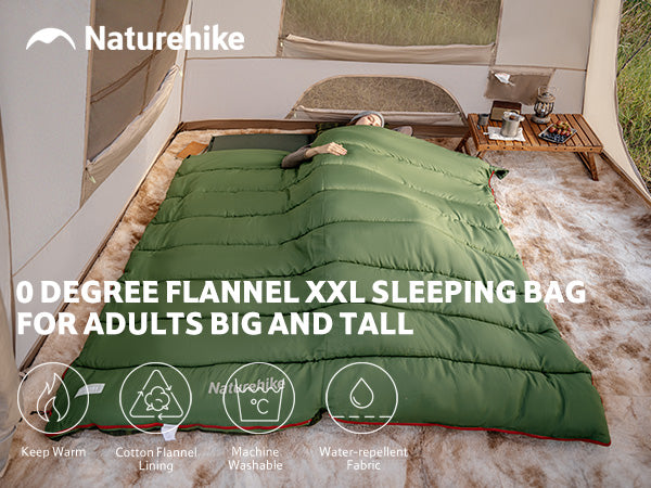 M Series™ Wide Flannel Sleeping Bag 32°F / 0°C – Naturehike