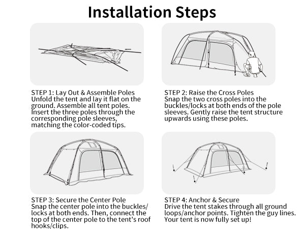 tent assembly instructions Dune™ 10.9 Pro 4-Person Hot Tent