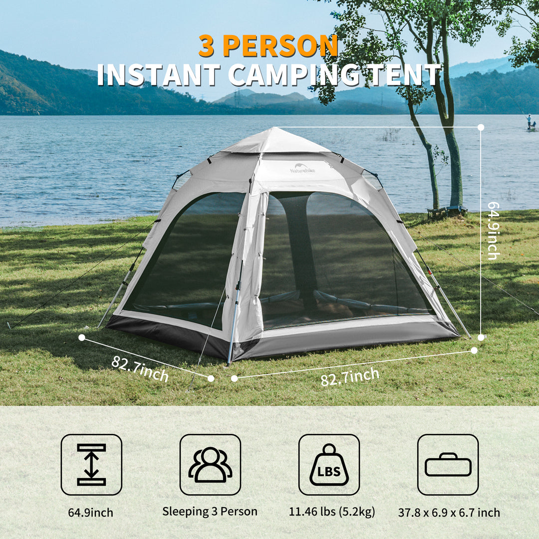 pop up zelt 3 personen Ango 3-4 Personen Instant Pop-Up Campingzelt
