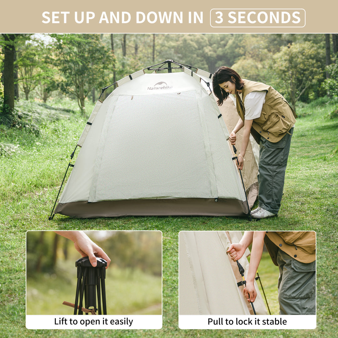 welches zelt für 3 pflanzen Ango Picnic Automatic 3 Personen Zelt – Naturehike