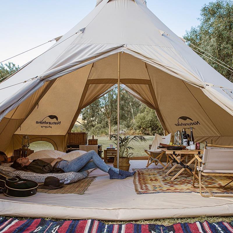 cflity camping zelt BRIGHTEN 20 Pyramid Glamping-Zelt aus Baumwolle für 6 Personen – Naturehike
