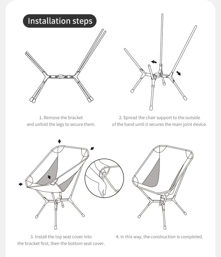 PeakLite™ YL01 Ultralight Auto-Snap Pop-Up Camping Chair