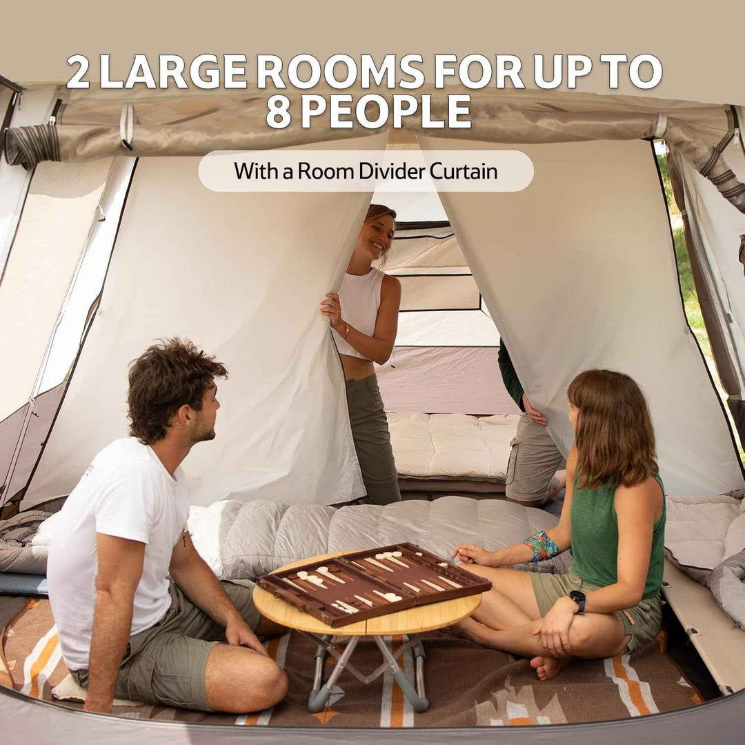 Cape™ 12.9 8-Person Square Pop-Up Camping Tent